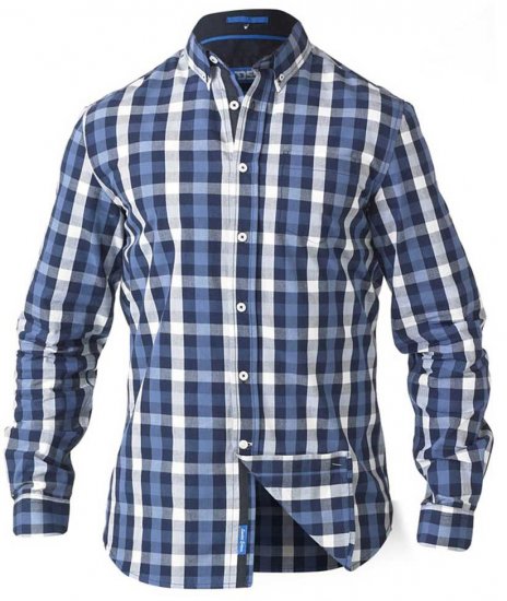D555 Webber LS Shirt - Kauluspaidat - Miesten isot kauluspaidat 2XL – 8XL
