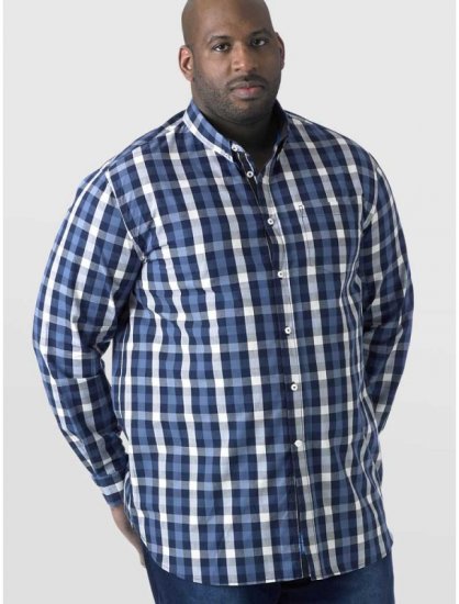 D555 Webber LS Shirt - Kauluspaidat - Miesten isot kauluspaidat 2XL – 8XL