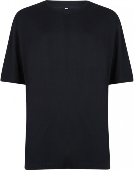 Motley Denim V-pääntie T-paita Musta - T-paidat - Isot T-paidat 2XL – 14XL