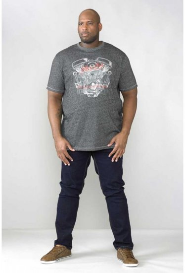 D555 Bradley T-shirt Charcoal - T-paidat - Isot T-paidat 2XL – 14XL