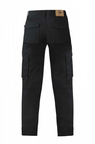 D555 Nelson Stretch Tapered Cargo Pants Black - Farkut ja housut - Miesten isot farkut ja isot housut W40-W70