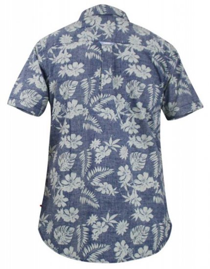D555 Oswald Short Sleeve Hawaii Shirt - Kauluspaidat - Miesten isot kauluspaidat 2XL – 8XL