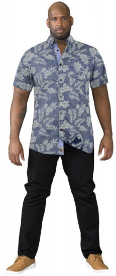 D555 Oswald Short Sleeve Hawaii Shirt - Kauluspaidat - Miesten isot kauluspaidat 2XL – 8XL