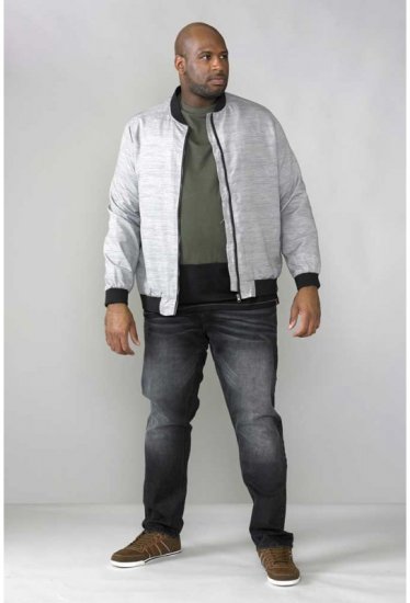 D555 Lou Bomber Jacket Grey - Takit - Miesten Takit, isot koot – 2XL – 12XL