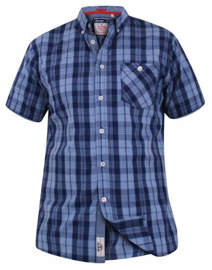 D555 Genoa Short Sleeve Shirt & T-shirt Combo - Kauluspaidat - Miesten isot kauluspaidat 2XL – 8XL