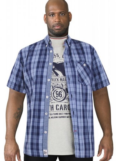 D555 Genoa Short Sleeve Shirt & T-shirt Combo - Kauluspaidat - Miesten isot kauluspaidat 2XL – 8XL