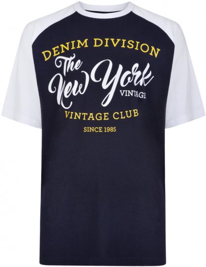 Kam Jeans 5210 Denim Division T-shirt Navy - T-paidat - Isot T-paidat 2XL – 14XL