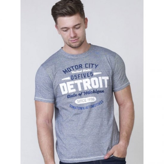 D555 Darcy Embroidered T-shirt Blue - T-paidat - Isot T-paidat 2XL – 14XL