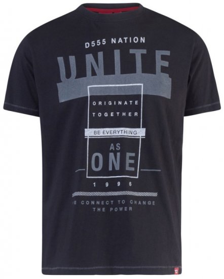 D555 Phillip T-shirt Black - T-paidat - Isot T-paidat 2XL – 14XL