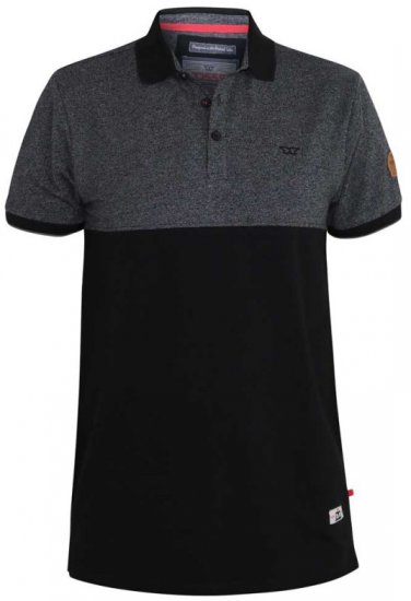 D555 Stefhen Polo Black - Pikeepaidat - Miesten isot pikeepaidat