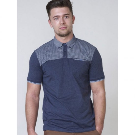 D555 Brent Polo Denim Blue - Pikeepaidat - Miesten isot pikeepaidat