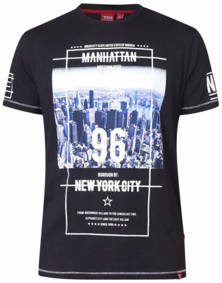 D555 Ethan T-shirt Black - T-paidat - Isot T-paidat 2XL – 14XL