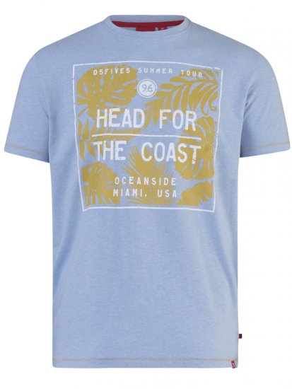 D555 Arizona T-shirt Light Blue - T-paidat - Isot T-paidat 2XL – 14XL