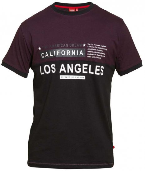 D555 Jackson T-shirt Burgundy - T-paidat - Isot T-paidat 2XL – 14XL