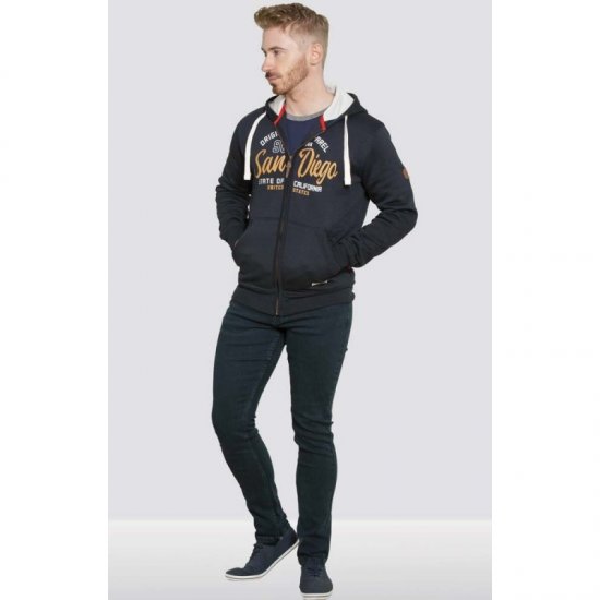 D555 Stockton Hoodie Navy - Hupparit ja collegepaidat - Miesten hupparit ja collegepaidat isot koot