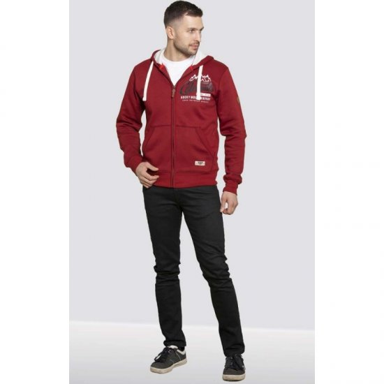 D555 Durham Hoodie Red - Hupparit ja collegepaidat - Miesten hupparit ja collegepaidat isot koot