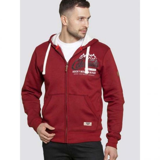D555 Durham Hoodie Red - Hupparit ja collegepaidat - Miesten hupparit ja collegepaidat isot koot