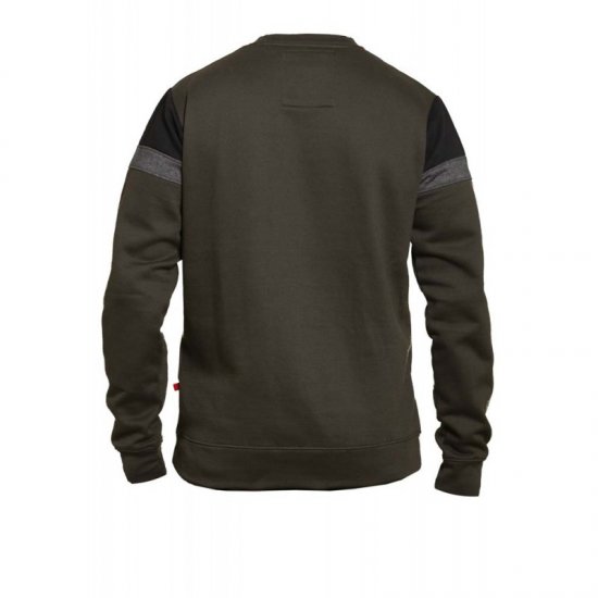 D555 Clermont Sweatshirt Khaki - Hupparit ja collegepaidat - Miesten hupparit ja collegepaidat isot koot