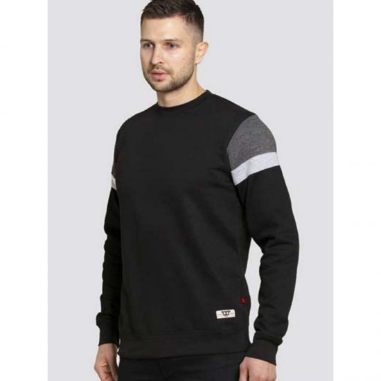 D555 Clermont Sweatshirt Black - Hupparit ja collegepaidat - Miesten hupparit ja collegepaidat isot koot
