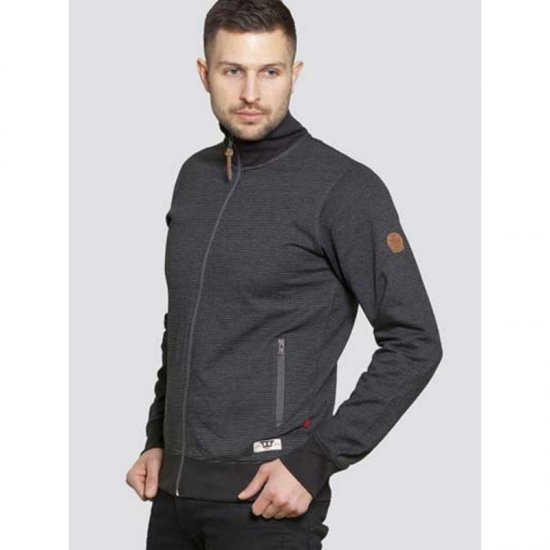 D555 Buxton Full Zip Sweatshirt Black - Hupparit ja collegepaidat - Miesten hupparit ja collegepaidat isot koot