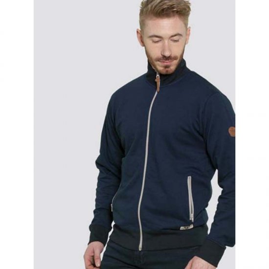 D555 Buxton Full Zip Sweatshirt Navy - Hupparit ja collegepaidat - Miesten hupparit ja collegepaidat isot koot