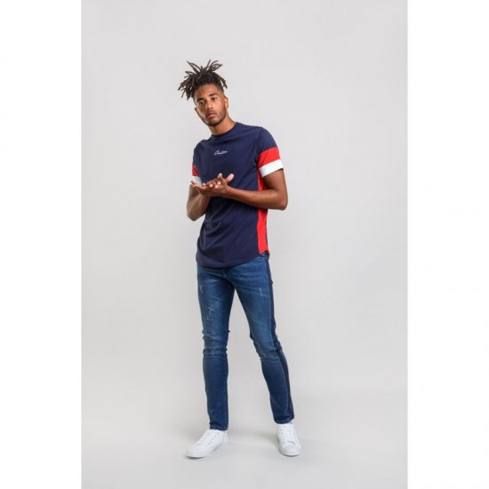 D555 Baker T-shirt Navy - T-paidat - Isot T-paidat 2XL – 14XL