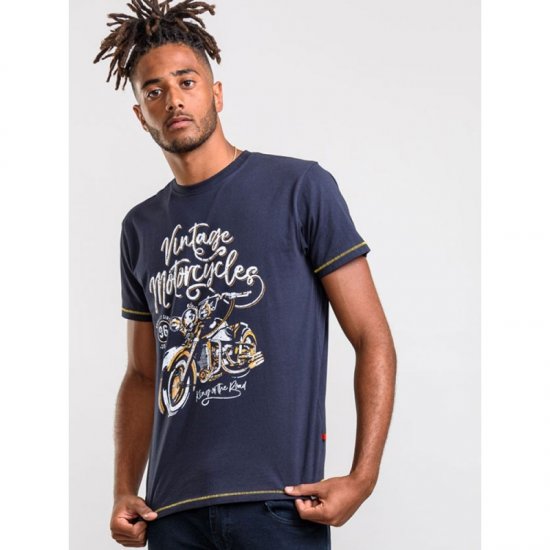 D555 Slater T-shirt Navy - T-paidat - Isot T-paidat 2XL – 14XL