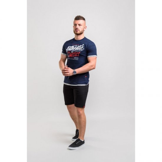 D555 Finn T-shirt Navy - T-paidat - Isot T-paidat 2XL – 14XL