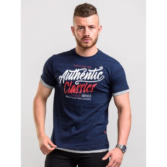 D555 Finn T-shirt Navy - T-paidat - Isot T-paidat 2XL – 14XL