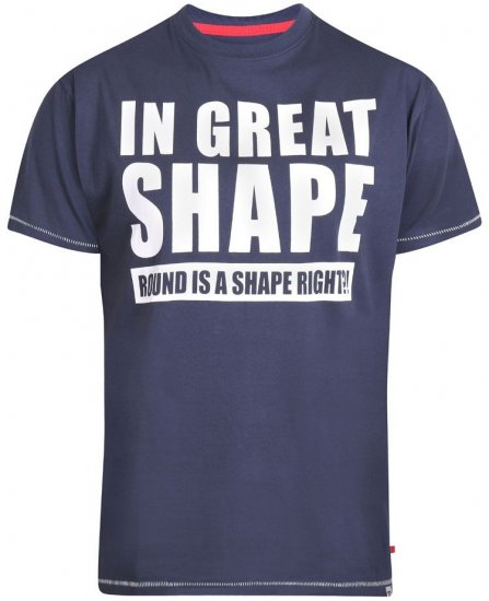 D555 Ronald T-shirt Navy - T-paidat - Isot T-paidat 2XL – 14XL