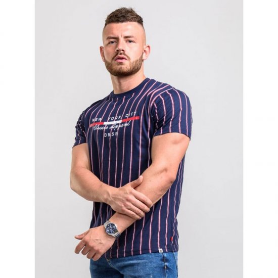 D555 Davis T-shirt Navy - T-paidat - Isot T-paidat 2XL – 14XL