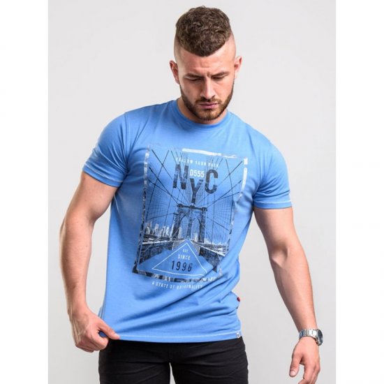 D555 Monty T-shirt Blue - T-paidat - Isot T-paidat 2XL – 14XL