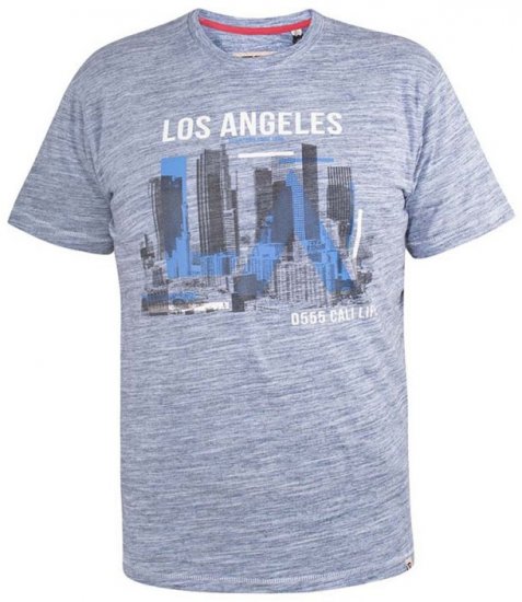D555 Hobart LA Printed T-Shirt Blue - T-paidat - Isot T-paidat 2XL – 14XL