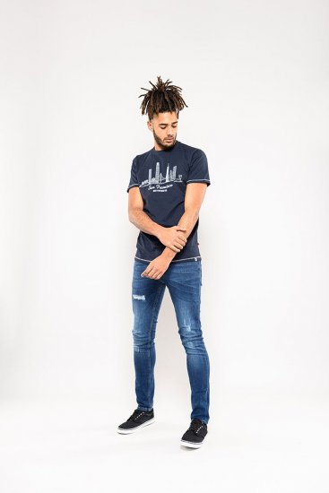 D555 Randwick San Francisco Printed T-Shirt Navy - T-paidat - Isot T-paidat 2XL – 14XL