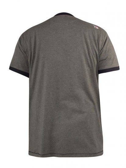 D555 Hereford Brooklyn Motorbike Printed Ringer T-Shirt Khaki - T-paidat - Isot T-paidat 2XL – 14XL