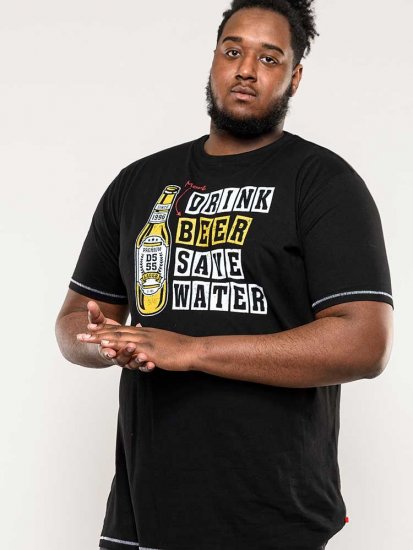 D555 Salford Save Water Drink Beer T-shirt Black - T-paidat - Isot T-paidat 2XL – 14XL