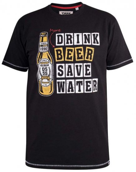 D555 Salford Save Water Drink Beer T-shirt Black - T-paidat - Isot T-paidat 2XL – 14XL