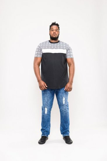 D555 Vista Couture Cut And Sew Curved Hem T-Shirt - T-paidat - Isot T-paidat 2XL – 14XL