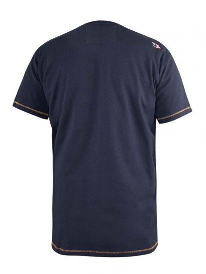 D555 Jasper Authentic Printed T-shirt Navy - T-paidat - Isot T-paidat 2XL – 14XL