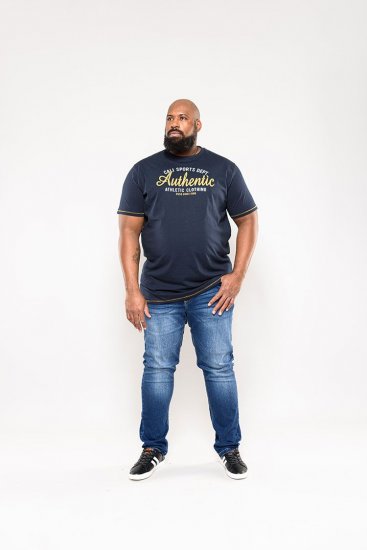 D555 Jasper Authentic Printed T-shirt Navy - T-paidat - Isot T-paidat 2XL – 14XL