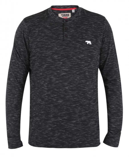D555 Lavenham Long Sleeve Slub Grandad T-shirt - T-paidat - Isot T-paidat 2XL – 14XL