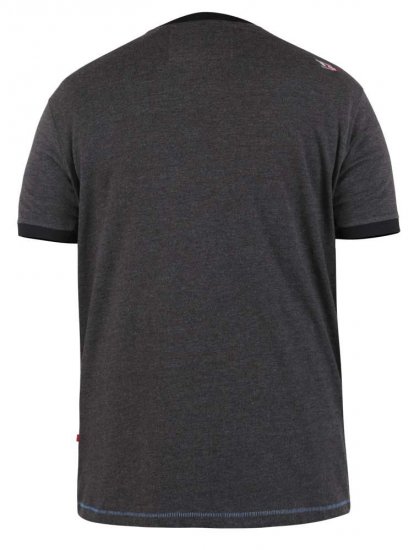 D555 Dowland T-Shirt With Ribbed Neck And Cuffs - T-paidat - Isot T-paidat 2XL – 14XL
