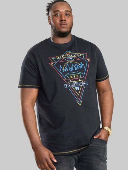 D555 Taunton Neon Printed T-Shirt - T-paidat - Isot T-paidat 2XL – 14XL