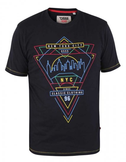 D555 Taunton Neon Printed T-Shirt - T-paidat - Isot T-paidat 2XL – 14XL