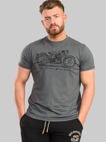 D555 Puxton Motorbike Printed T-Shirt - T-paidat - Isot T-paidat 2XL – 14XL
