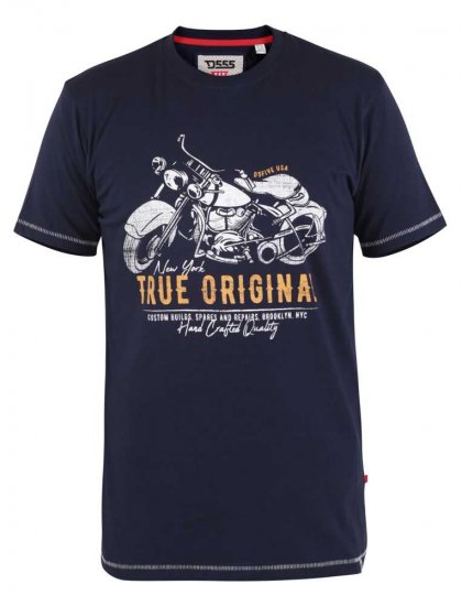 D555 Axbridge Motorbike Printed T-Shirt - T-paidat - Isot T-paidat 2XL – 14XL