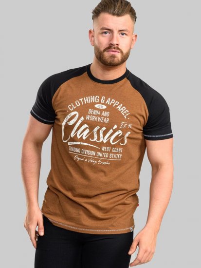 D555 Charmouth Raglan Sleeve Printed T-Shirt - T-paidat - Isot T-paidat 2XL – 14XL