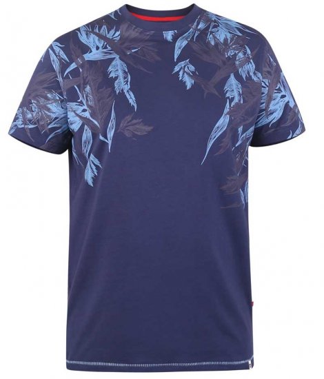 D555 BROMLEY Floral Panel Printed T-Shirt - T-paidat - Isot T-paidat 2XL – 14XL