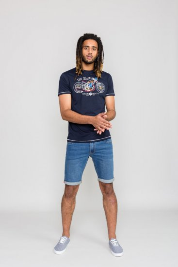 D555 DENTON Motorbike Printed T-Shirt - T-paidat - Isot T-paidat 2XL – 14XL