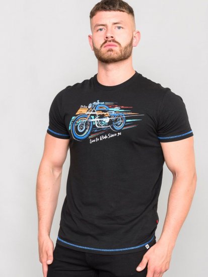 D555 CHINFORD Live To Ride Motorbike T-Shirt - T-paidat - Isot T-paidat 2XL – 14XL